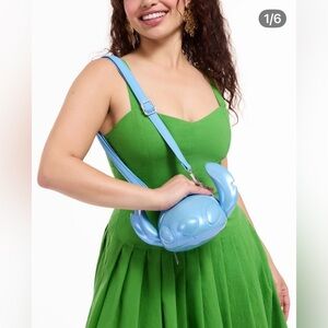 Loungefly Disney Lilo & Stitch movie Figural Stitch head Bag crossbody purse LE